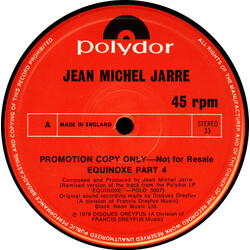Jean-Michel Jarre Equinoxe Part 4 / Equinoxe Part 5 USED VINYL 12INCH 45 RPM SINGLE PROMO STEREO