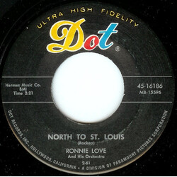 Ronnie Love And His Orchestra North To St. Louis USED VINYL 7INCH 45 RPM SINGLE