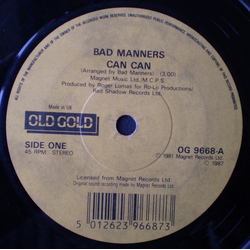 Bad Manners Can Can / Lorraine Vinyl 7" USED
