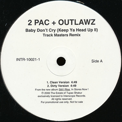2Pac / The Outlawz Baby Don't Cry (Keep Ya Head Up II) (Track Masters Remix) Vinyl 12" USED