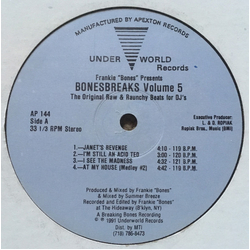 Frankie Bones / Bonesbreaks Volume 5 (The Original Raw & Raunchy Beats For DJ's) Vinyl LP USED