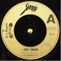 Sham 69 I Don't Wanna USED VINYL 7INCH 45 RPM SINGLE REISSUE