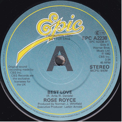 Rose Royce Best Love Vinyl 7" USED