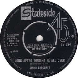 Jimmy Radcliffe Long After Tonight Is All Over Vinyl 7" USED