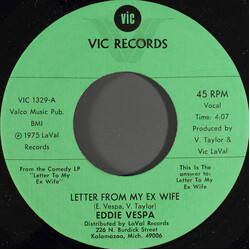 Eddie Vespa Letter From My Ex Wife / Toasties And Jokesies USED VINYL 7INCH 45 RPM SINGLE