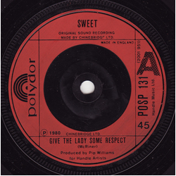 The Sweet Give The Lady Some Respect Vinyl 7" USED