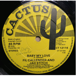 Fil Callendar / Jah Stitch / Barry Bailey Baby My Love / Love Harmony Vinyl 12" USED