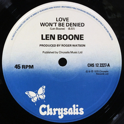 Len Boone Love Won't Be Denied Vinyl 12" USED
