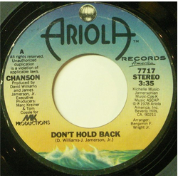 Chanson Don't Hold Back Vinyl 7" USED