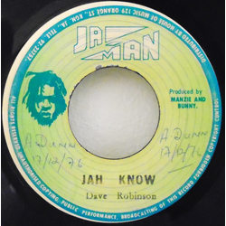 Dave Robinson Jah Know Vinyl 7" USED