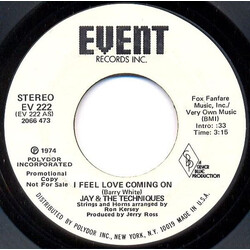 Jay & The Techniques I Feel Love Coming On USED VINYL 7INCH SINGLE PROMO