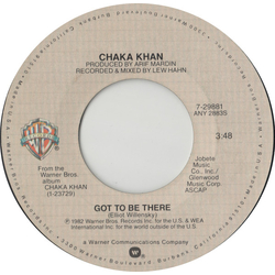 Chaka Khan Got To Be There Vinyl 7" USED