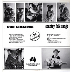 Don Gresham Country Folk Songs Vinyl LP USED