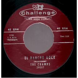 The Champs El Rancho Rock / Midnighter Vinyl 7" USED