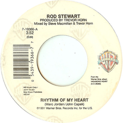 Rod Stewart Rhythm Of My Heart Vinyl 7" USED