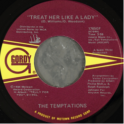 The Temptations Treat Her Like A Lady Vinyl 7" USED