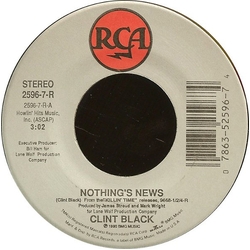 Clint Black Nothing's News Vinyl 7" USED