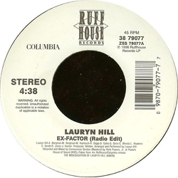 Lauryn Hill Ex-Factor / When It Hurts So Bad Vinyl 7" USED