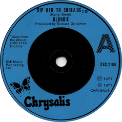 Blondie Rip Her To Shreads Vinyl 7" USED