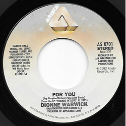 Dionne Warwick For You / What Is This USED VINYL 7INCH 45 RPM SINGLE