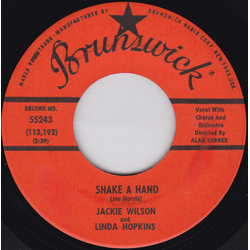 Jackie Wilson / Linda Hopkins Shake A Hand Vinyl 7" USED