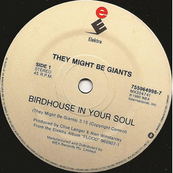 They Might Be Giants Birdhouse In Your Soul Vinyl 7" USED