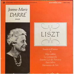 Jeanne-Marie Darré / Franz Liszt Sonata In B Minor * Valse Oubliée / La Campanella / Sonetto 123 Del Petrarca / Feux Follets / Harmonies Du Soir Vinyl