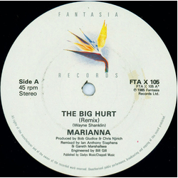 Marianna The Big Hurt (Remix) / Just One More Touch Vinyl 12" USED