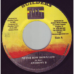 Anthony B / Yaba Conscious Never Bow Down Low / Reggae Music USED VINYL 7INCH 45 RPM