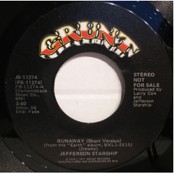 Jefferson Starship Runaway Vinyl 7" USED