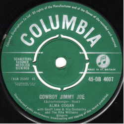 Alma Cogan / Geoff Love & His Orchestra / The Rita Williams Singers Cowboy Jimmy Joe Vinyl 7" USED