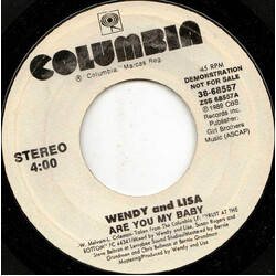 Wendy & Lisa Are You My Baby USED VINYL 7INCH 45 RPM PROMO STYRENE STEREO