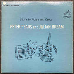 Peter Pears / Julian Bream Music For Voice And Guitar Vinyl LP USED