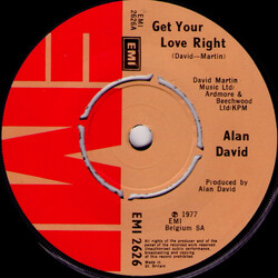 Alan David Get Your Love Right USED VINYL 7INCH SINGLE