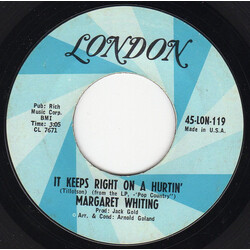 Margaret Whiting It Keeps Right On A Hurtin' / I Hate To See Me Go USED VINYL 7INCH 45 RPM