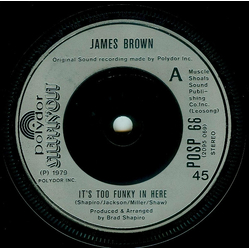 James Brown It's Too Funky In Here / Are We Really Dancing Vinyl 7" USED