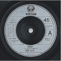 Thin Lizzy Sarah Vinyl 7" USED