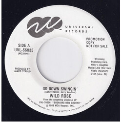 Wild Rose Go Down Swingin' USED VINYL 7INCH 45 RPM PROMO
