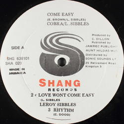 Mad Cobra / Leroy Sibbles / Bobby Crystal / Major Christie Come Easy / Get Close / Girl You Are My Everything Vinyl 12" USED