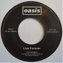 Oasis Live Forever Vinyl 7" USED
