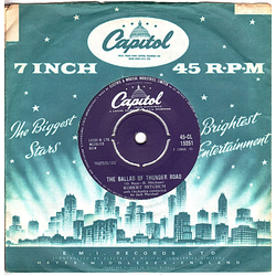 Robert Mitchum The Ballad Of Thunder Road / My Honey's Lovin' Arms Vinyl 7" USED