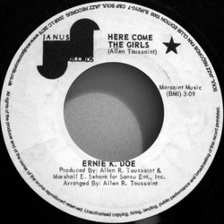 Ernie K-Doe Here Come The Girls Vinyl 7" USED