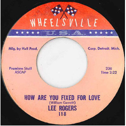 Lee Rogers How Are You Fixed For Love Vinyl 7" USED