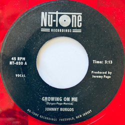 Johnny Burgos Growing On Me / Ready Vinyl 7" USED