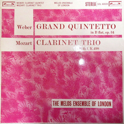 Carl Maria von Weber / Wolfgang Amadeus Mozart / Melos Ensemble Of London Grand Quintetto In B Flat / Trio In E Flat (Kegelstatt Trio) Vinyl LP USED