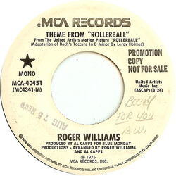 Roger Williams (2) Theme From "Rollerball" USED VINYL 7INCH 45 RPM PROMO STEREO MONO