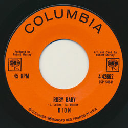 Dion (3) Ruby Baby / He'll Only Hurt You Vinyl 7" USED