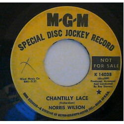 Norro Wilson Chantilly Lace / Love Hurts USED VINYL 7INCH 45 RPM PROMO