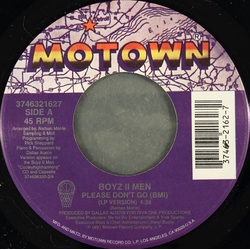 Boyz II Men Please Don't Go / Uhh Ahh Vinyl 7" USED