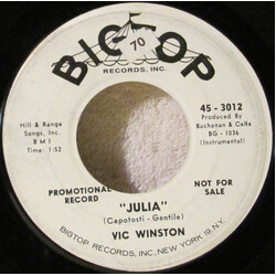 Vic Winston Julia / Tonight USED VINYL 7INCH 45 RPM SINGLE PROMO